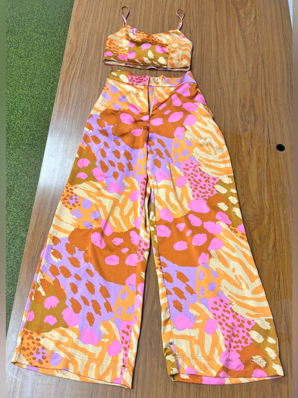 NWT - Christian Lacroix Two-Piece Set 'Vibrant Abstract Print' - Size XS